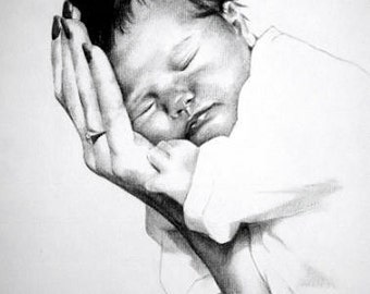 Baby Portraits - Comission a custom portrait from your favorite photograph