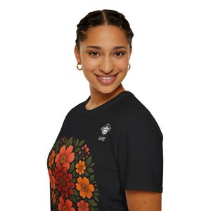 Unisex yoga t-shirt, spiritual t-shirt, floral t-shirt, gift t-shirt, spring t-shirt, conscious t-shirt