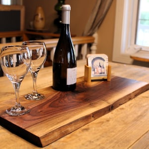 Handcrafted Black Walnut Charcuterie Board – Live Edge, Food-Safe Gift