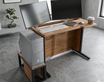 Bureau d'ordinateur pour laboratoire informatique (fichier blender)