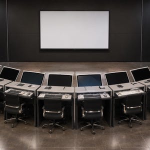 computer laboratory table digital blender file