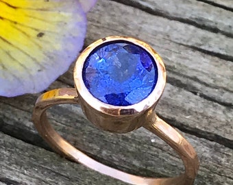 Tanzanite 14K Gold Ring, Personally Gold Ring, Engagement Gold Ring, Recycled Yellow Gold Ring, Recycled White Gold Ring - Made To Order