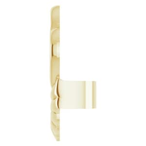 May include: A gold-toned ring with a textured band and a smooth, flat top.