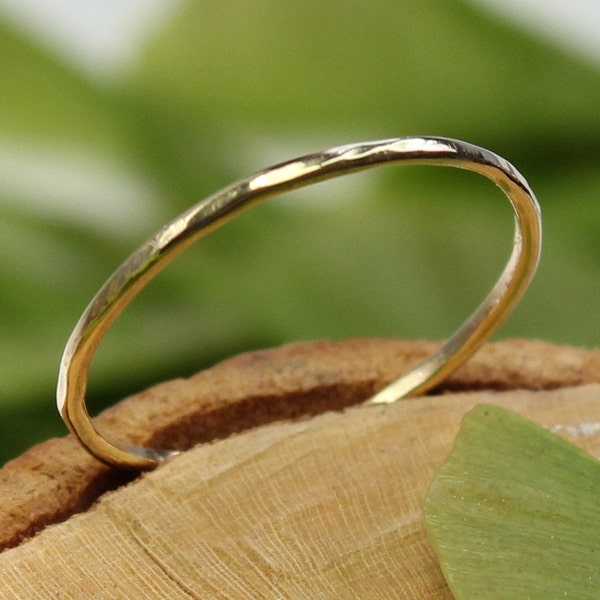 14K Gold Stacking Ring, Wedding Band, Gold Band, Recycled Gold Band - Custom Made For You