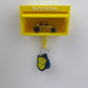 Mini porte-clés de garage pour voitures à l'échelle 1:64 - Présentoir mural - Cadeau pour les amateurs de voitures - Plusieurs couleurs