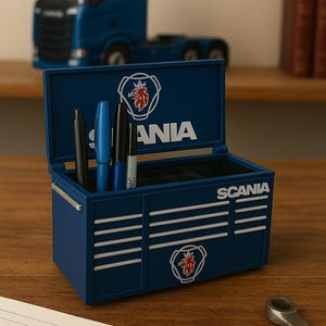Truck Inspired Pen Holder – 3D Printed Desk Organizer & Perfect Gift for Truck Lovers