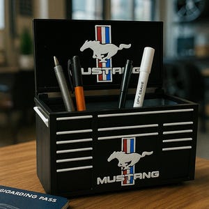 Muscle Car Desk Organizer | Racing Pen Holder | Garage Office Decor for Car Lovers