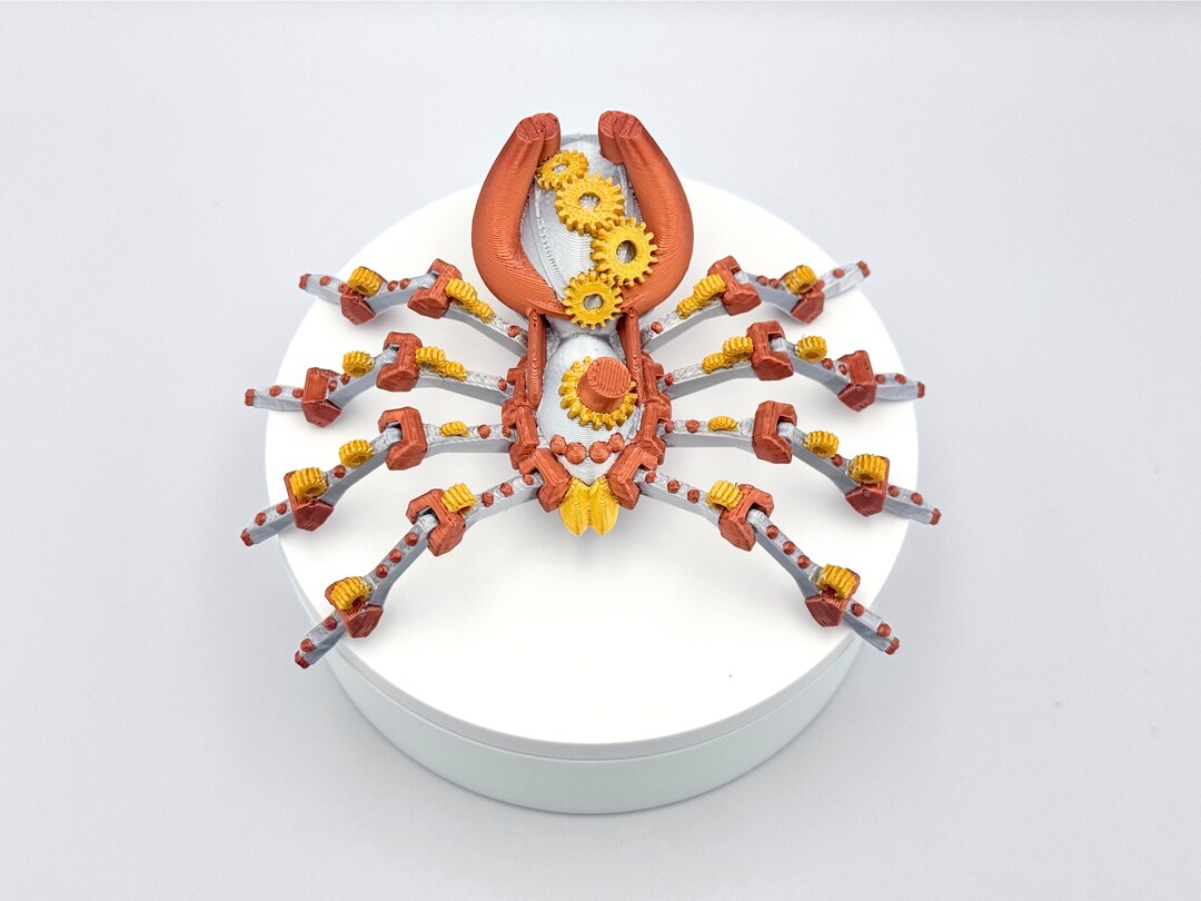 Articulated Steampunk Spider Fidget Toy 3D Printed Fun Gift & Unique ...