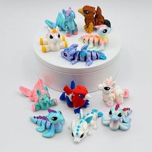 3D Printed Animals Articulated Mini Pets, Mythical Creatures, Animal Figurines Collectibles, Party Favors