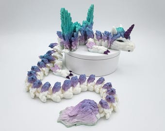 3D Printed Unicorn Dragon Fidget, Articulated Figurine Fantasy Creature, Cute Gift Idea