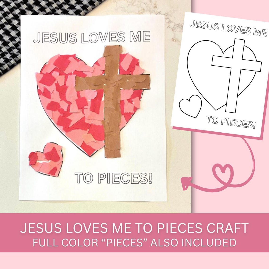 Jesus Loves Me to Pieces Craft for Kids | Christian Valentine's Day ...