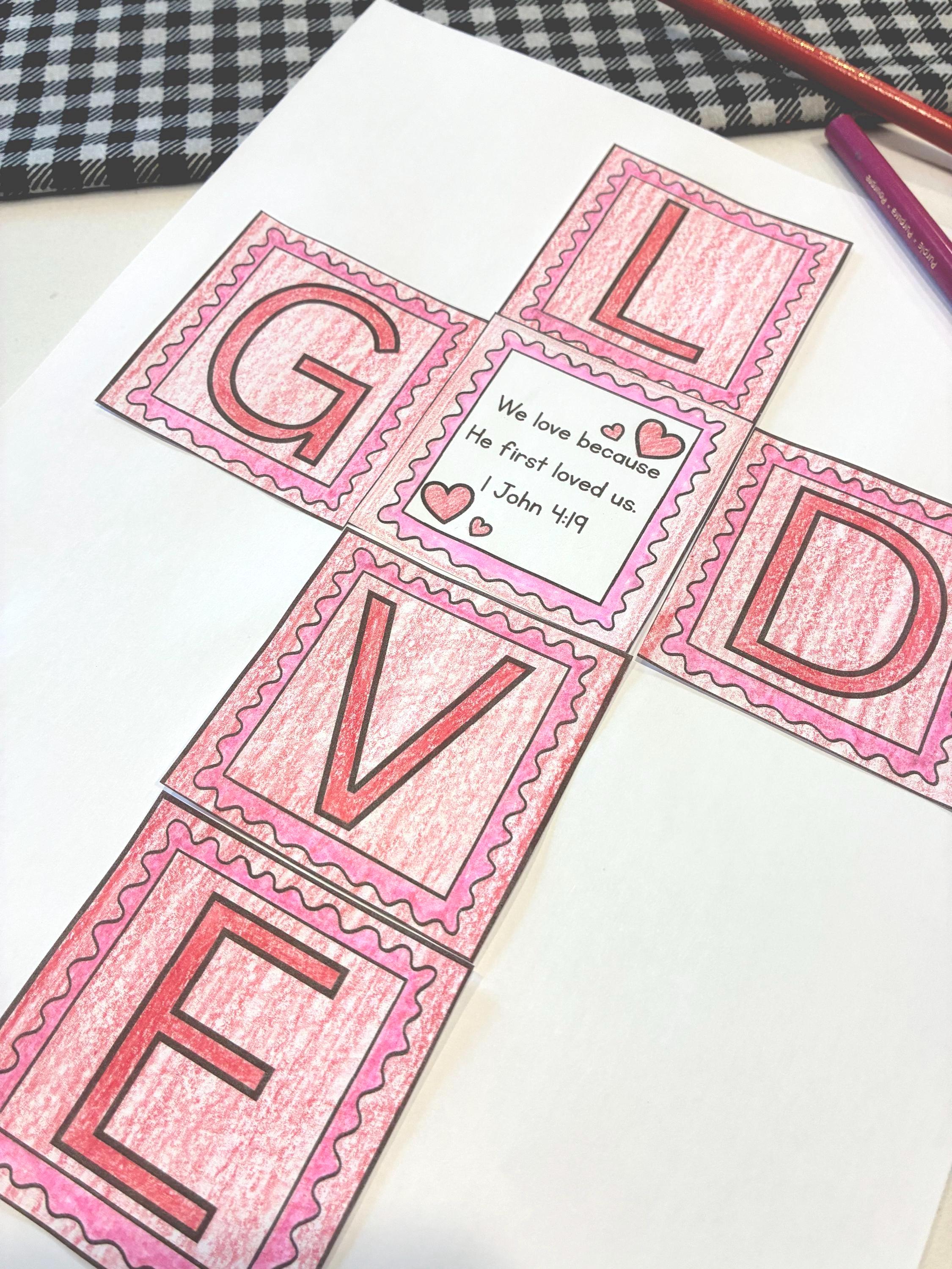 God is Love Printable Bible Craft | Christian Valentine's Day Activity ...
