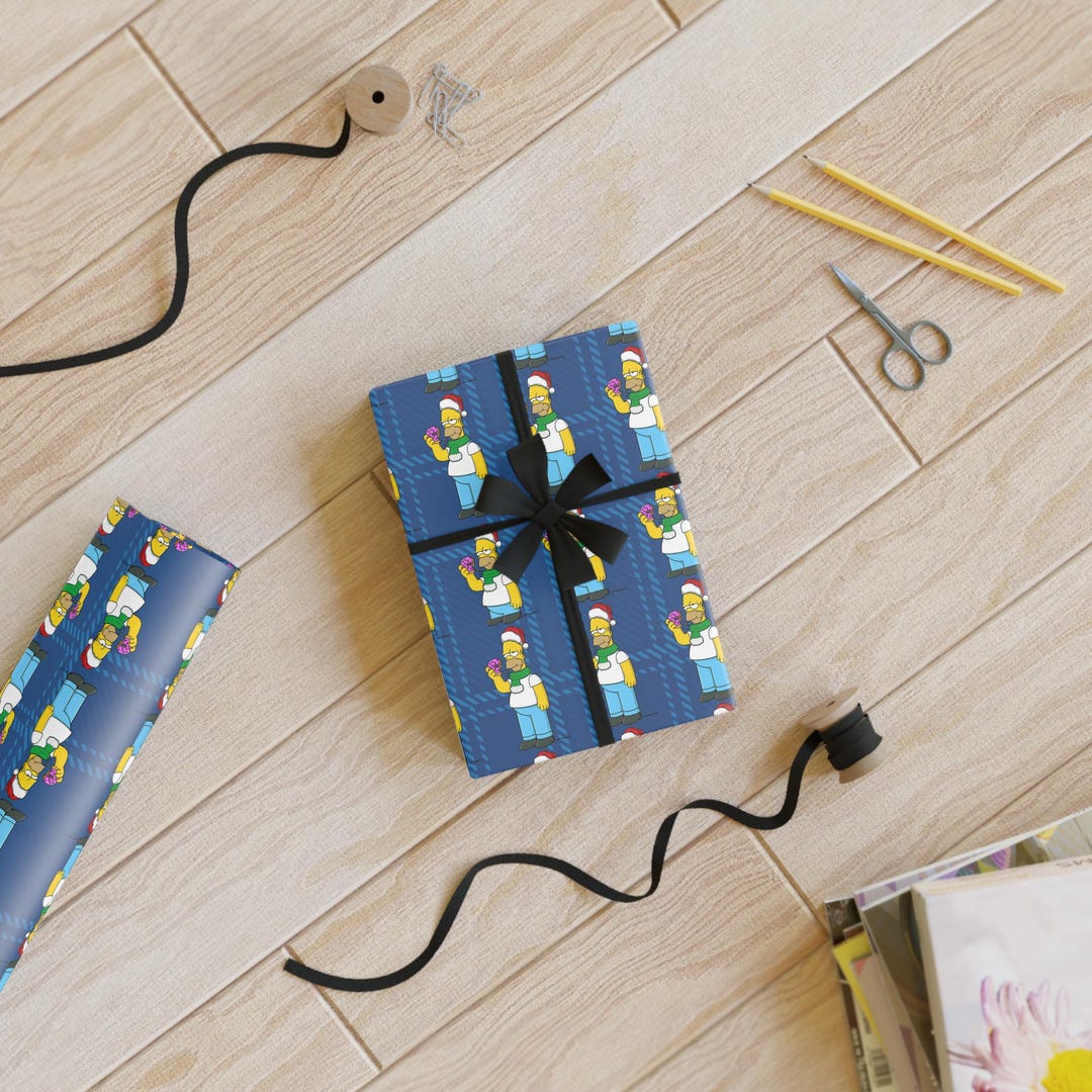Simpson Wrapping Paper, Cartoon Wrapping Paper, the Simpsons Gift Wrap ...