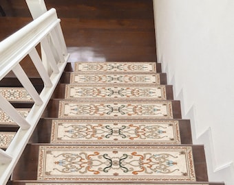 Digital Print Stair Tread Rug: Non-Slip Stair Carpet, Modern Home Decor