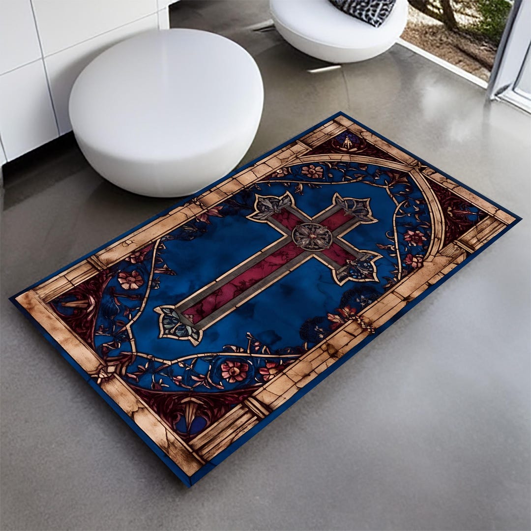 Personalized Christian Prayer Rug: Soft Velvet, Non-slip Cotton Base - Etsy