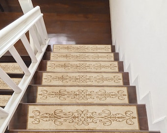 Stair Carpet Pieces, Personalized Stair Rug, Safety, Stair Treads Rug, Stair Treads Set, Stair Rug, Stair Treads Rug, Stair Decor, Non Slip