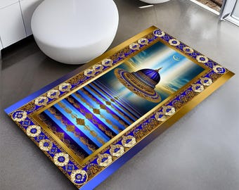 Personalized Muslim Prayer Rug: Soft Padded Turkish Prayer Mat