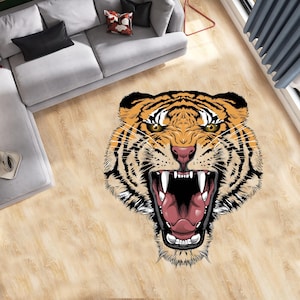5 Variation, Tiger Rug, Area Rug Tiger Pattern, Animal Decor, Gift Rug, Rugs For Bedroom, Home Decor Carpet, Non Slip Rug, Soft Rug