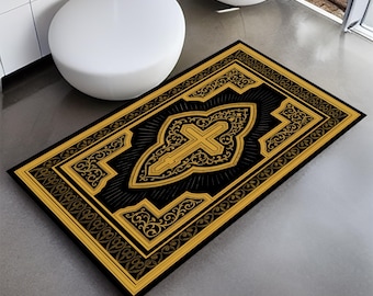 Personalized Christian Prayer Rug: Custom Orthodox Mat, Jesus Design