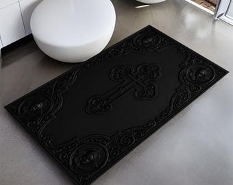 Personalized Christian Prayer Rug - Orthodox Cross Design