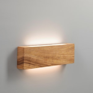 Solid wood sconce
