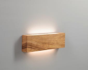 Massiv Holz Wandleuchte