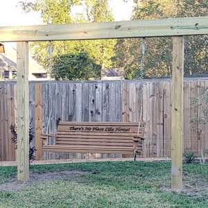 Engraved Porch Swing Psalm Verse FREE SHIPPING image 3