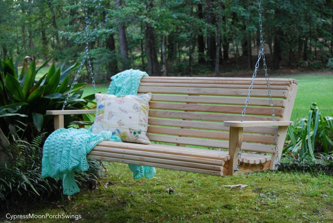 Buy 4ft Cypress Porch Swing: Handmade Rollback Design Online in India