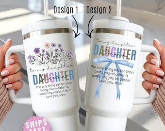 Mother's Day Gift for Daughter Personalized 40oz Tumbler Custom Name Birthday Keepsake Cup