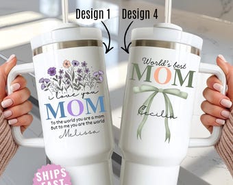 Mother's Day Gift from Daughter Mom Personalized 40oz Tumbler Custom Name Birthday Keepsake