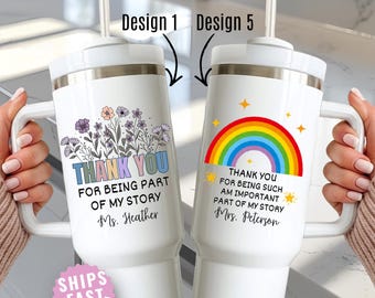 Teacher Appreciation Gift Personalized 40oz Tumbler Custom Name Thank You
