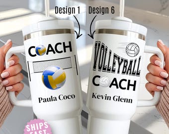 Volleyball Coach Gift Personalized 40oz Tumbler Custom Name Thank You