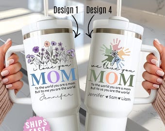 Mother's Day Gift for Mom Personalized 40oz Tumbler from Daughter Custom Name Keepsake