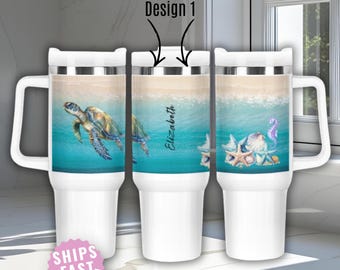 Ocean Gift Personalized 40oz Tumbler Sea Animals Cup