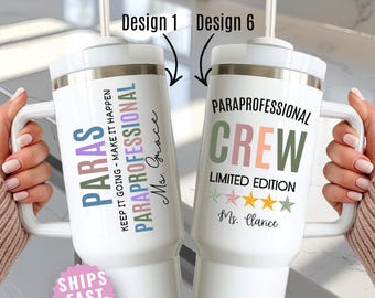 Paraprofessional Gift Personalized 40oz Tumbler Custom Name PARA Appreciation Thank You
