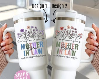 Mother's Day Gift for Mother In Law Personalized 40oz Tumbler Custom Name Birthday Keepsake