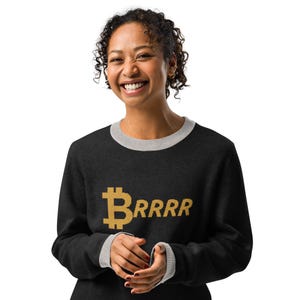 Cozy Crypto Style for Bitcoin LoversBitcoin &quot;Brrrr&quot; Knit Sweater