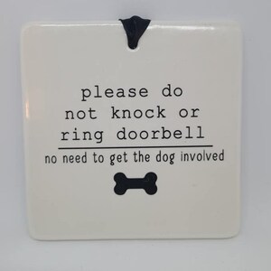 Sign Do Not Knock Dog Sign No Knocking Sign Dog or Dogs - Etsy