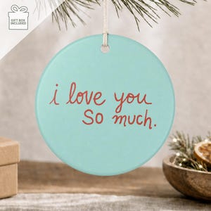 Ornament: I Love You So Much, Austin Tx Mural, Ceramic Photo Ornament