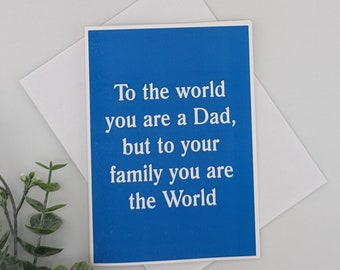 Dad Card - the world - your color choice