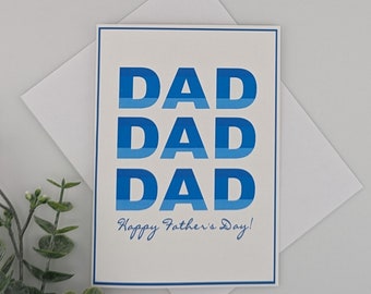 Dad Card - DAD - your color choice