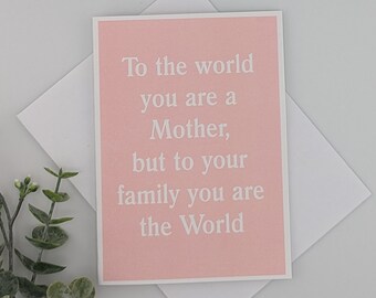 Mom Card - the world - your color choice