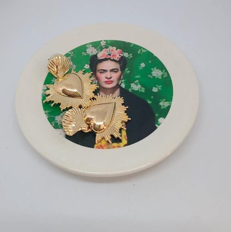 Ceramic Jewelry Tray Frida green