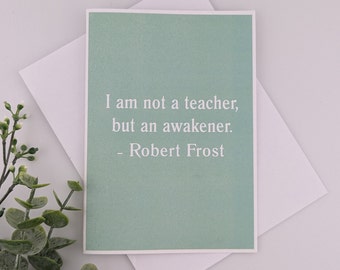 Teacher Card - quote - your color choice