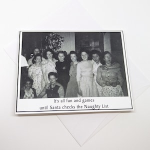 Card: Funny Christmas, Naughty List