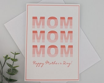 Mom Card - MOM - your color choice