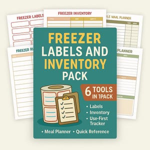 Printable Freezer Inventory and Labels Pack: Food Storage Organization (PDF Download)