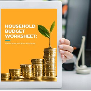 Household Budget Worksheet Printable | Simple Budget Planner PDF | Track Income and Expenses | Financial Goals Tracker | Money Saving Tool