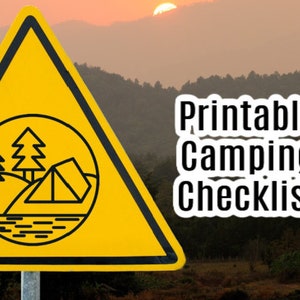 Camping Printable Packing Checklist, Packing Checklist, Campout Packing Checklist, Printable Camping Packing Checklist, Instant Download