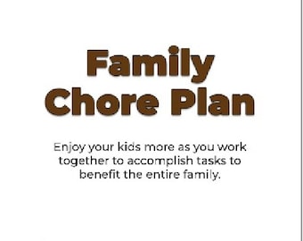 Family Chore Chart Printable | Weekly & Daily Household Cleaning Schedule Organizer
